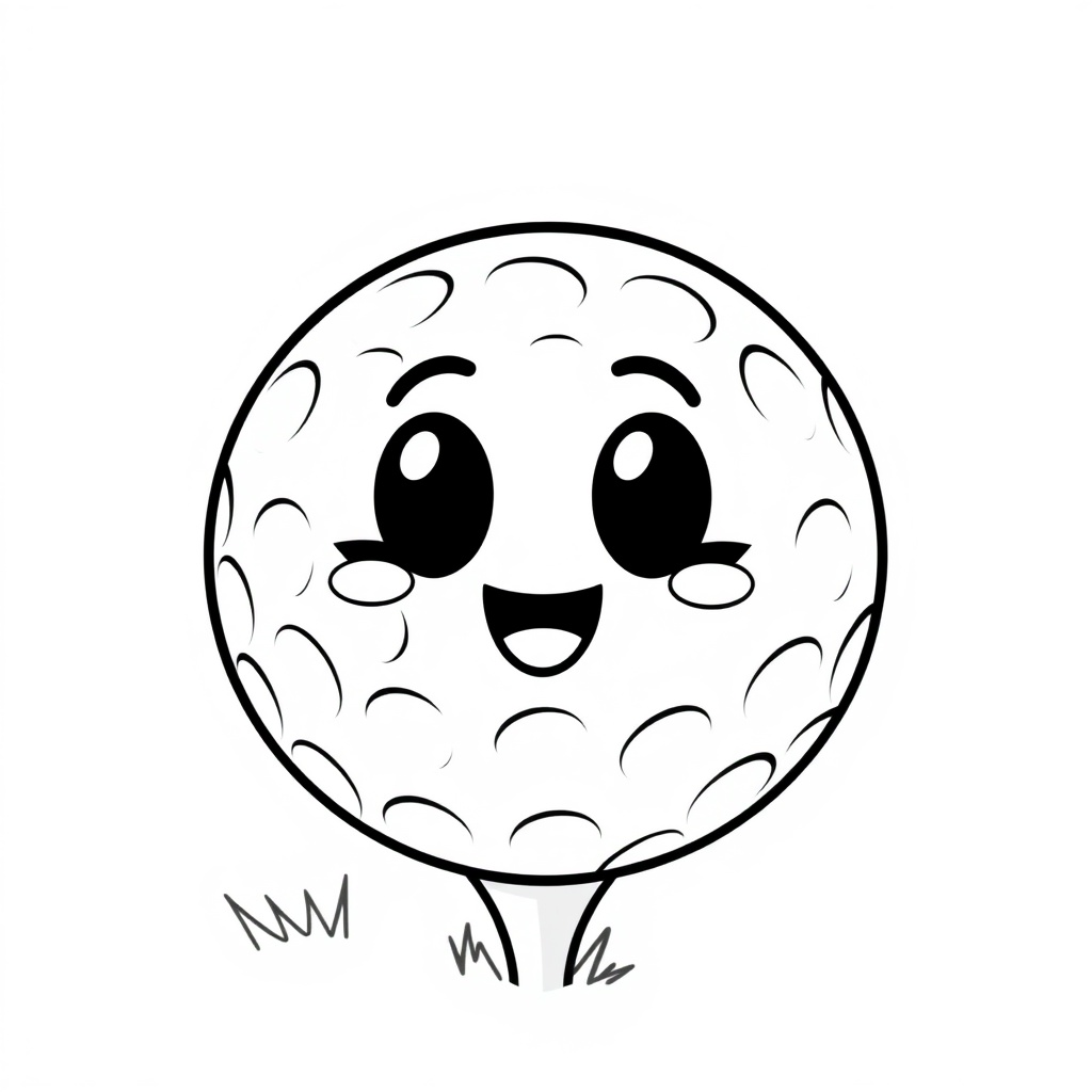 דף צביעה: כדור גולף