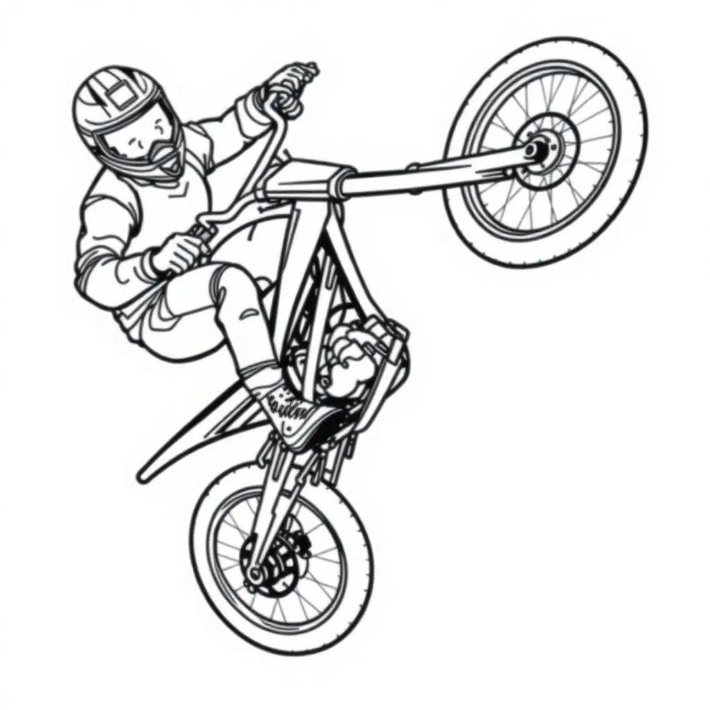 דף צביעה אופני BMX להדפסה