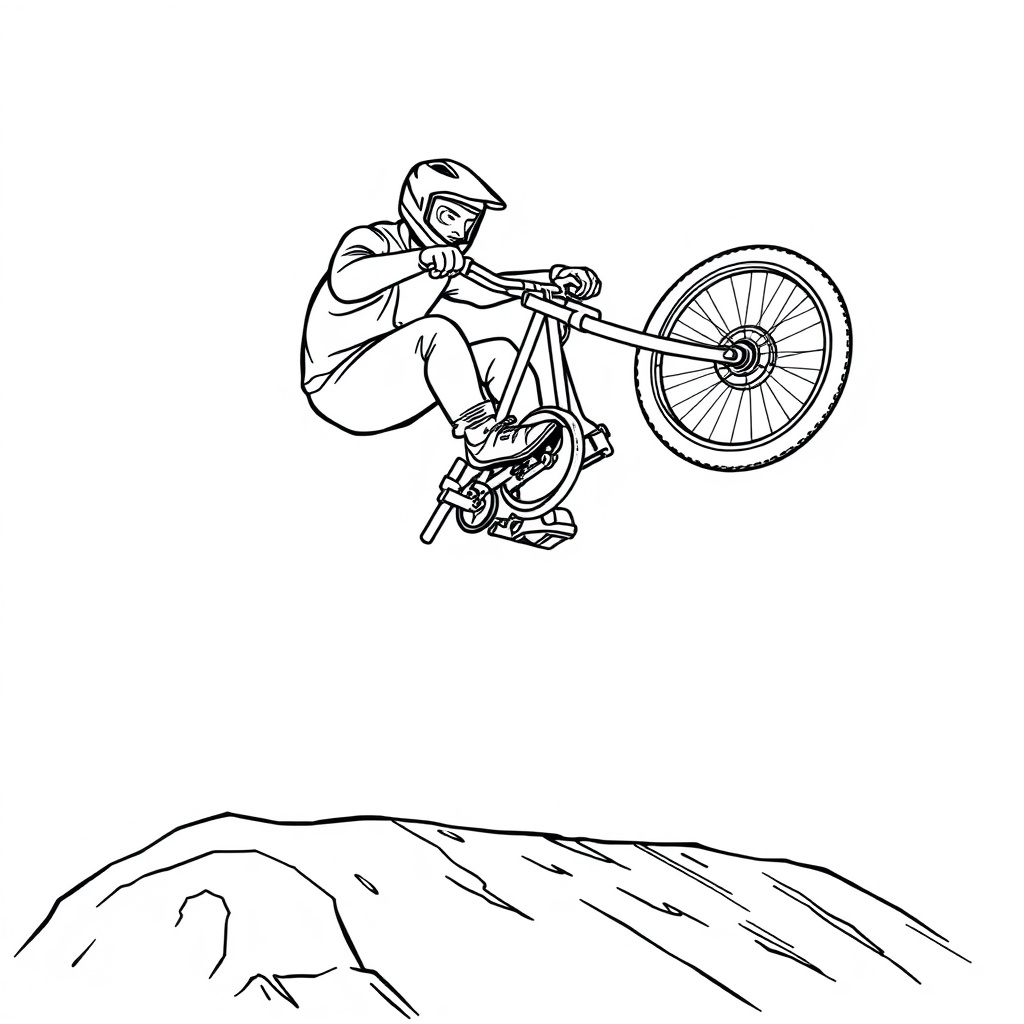 דף צביעה: BMX אופניים
