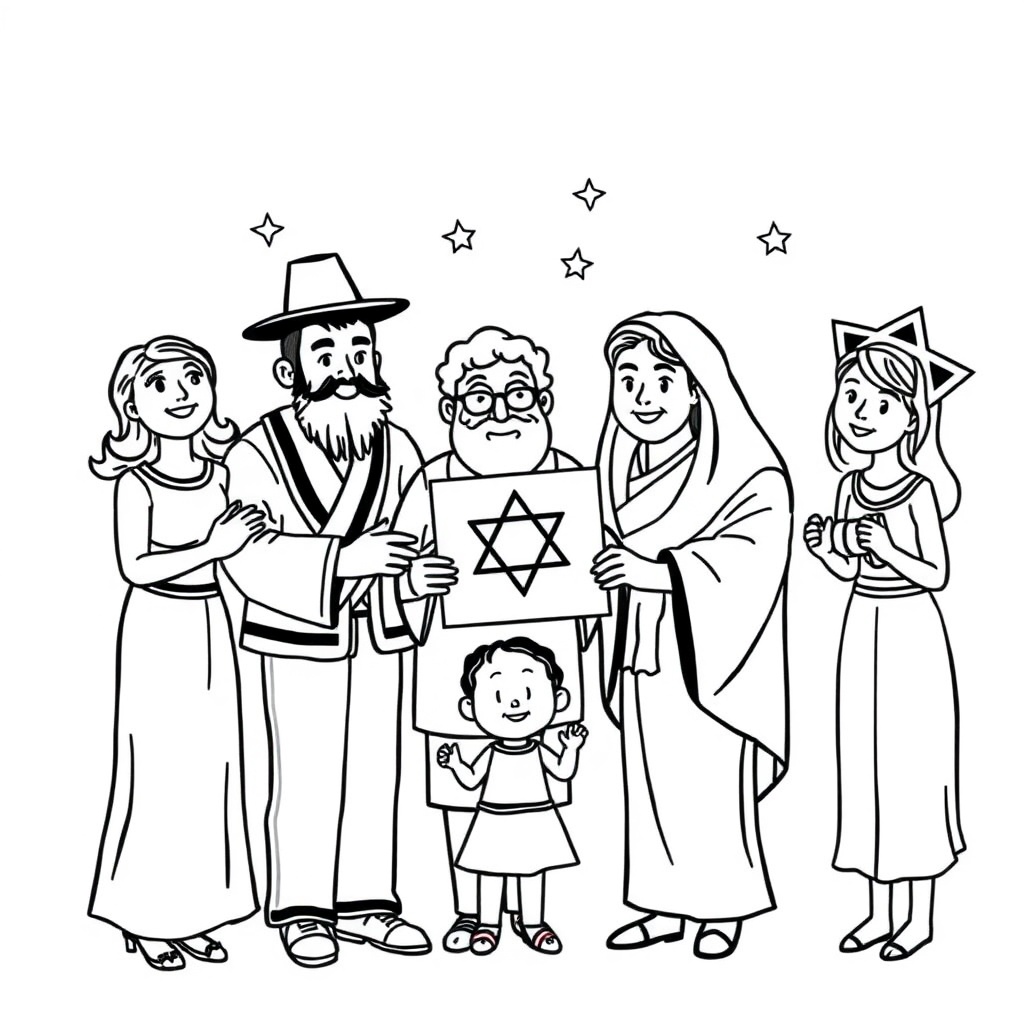 דף צביעה: שמחת תורה משפחה