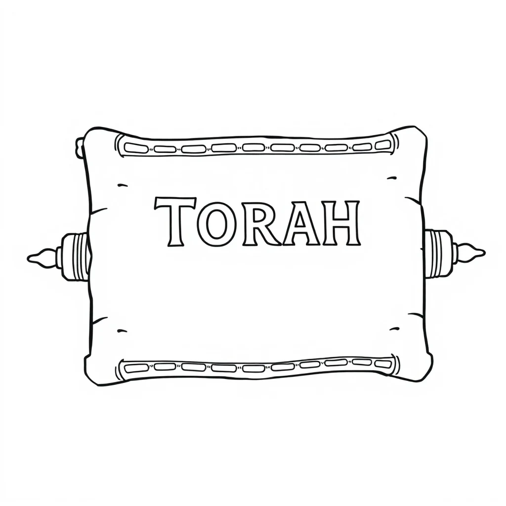 דף צביעה ספר תורה גדול להדפסה