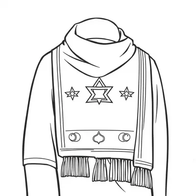 דף צביעה טלית להדפסה