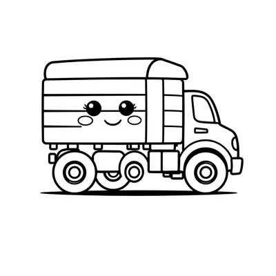 דף צביעה משאית מטען להדפסה