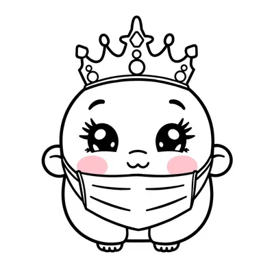דף צביעה כתר מסיכה להדפסה