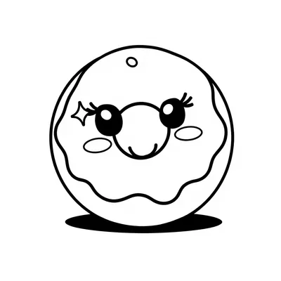 דף צביעה דונאט להדפסה