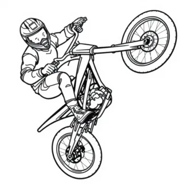 דף צביעה אופני BMX להדפסה