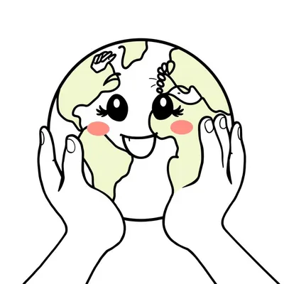 דף צביעה ידיים מחבקות עולם להדפסה