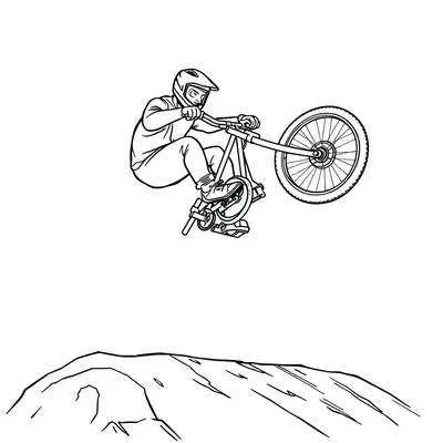 דף צביעה BMX אופניים להדפסה