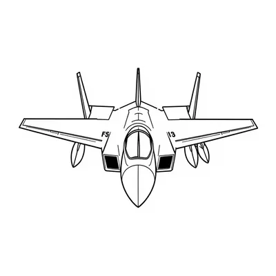 דף צביעה מטוס F35 להדפסה