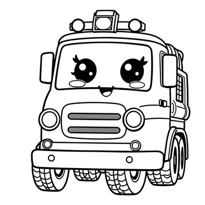 דף צביעה כבאית מסעירה להדפסה