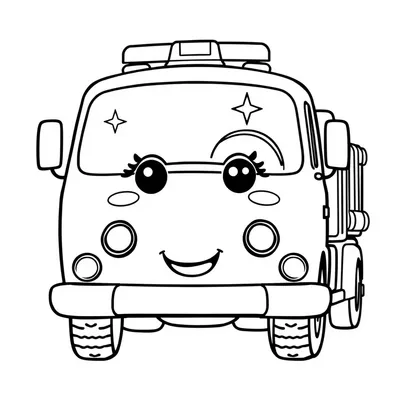 דף צביעה כבאית פעילה להדפסה