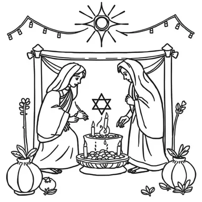 דף צביעה פסטיבל ישראל להדפסה
