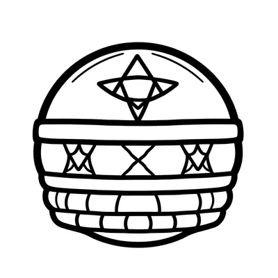 דף צביעה כיפה ישראלית להדפסה