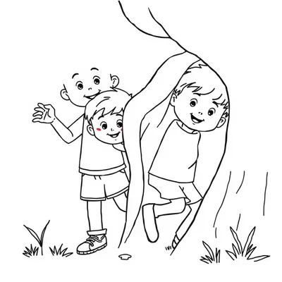 דף צביעה מחבואים להדפסה