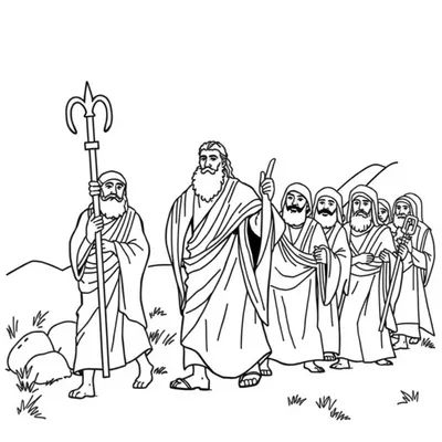 דף צביעה משה מנהיג להדפסה