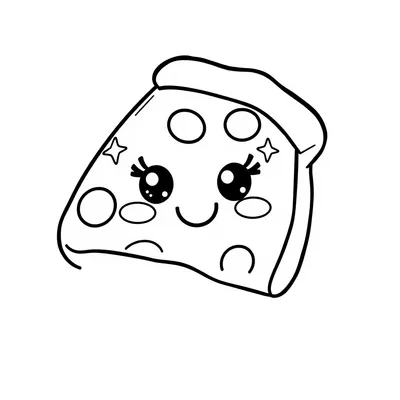 דף צביעה פיצה גבינות להדפסה