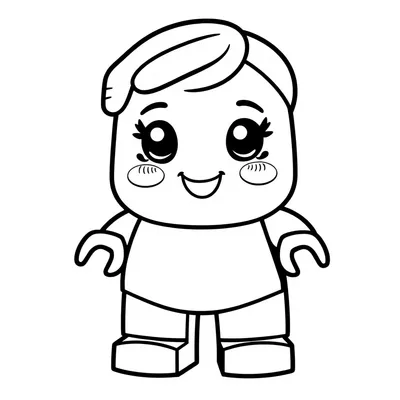 דף צביעה לגו דמות להדפסה