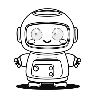 דף צביעה רובוט שף להדפסה