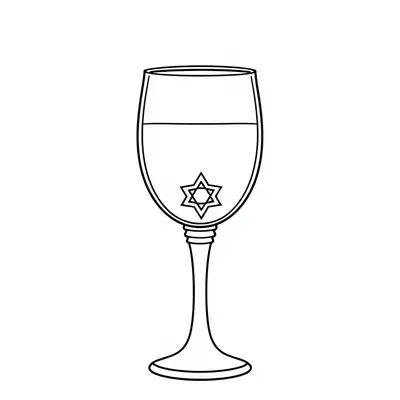 דף צביעה קידוש על היין להדפסה