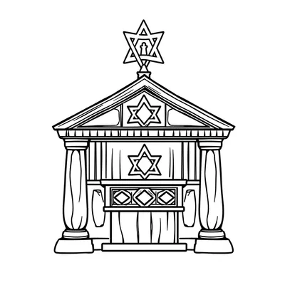 דף צביעה ארון הקודש להדפסה
