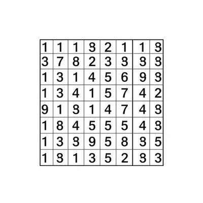 דף צביעה סודוקו ילדים 15 להדפסה