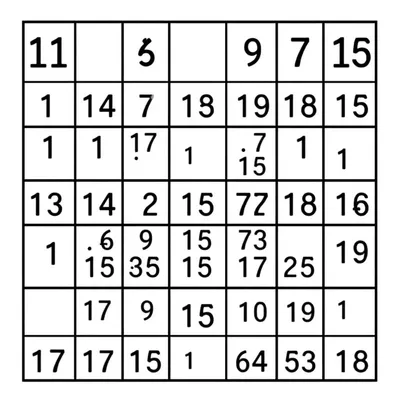 דף צביעה סודוקו ילדים 18 להדפסה