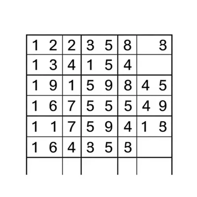 דף צביעה סודוקו ילדים 19 להדפסה