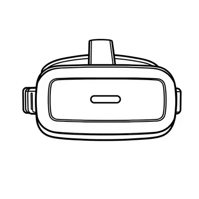דף צביעה VR משקפי להדפסה