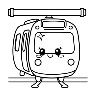 דף צביעה רכבת תחתית להדפסה