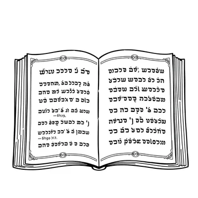 דף צביעה ספר תפילה פתוח להדפסה