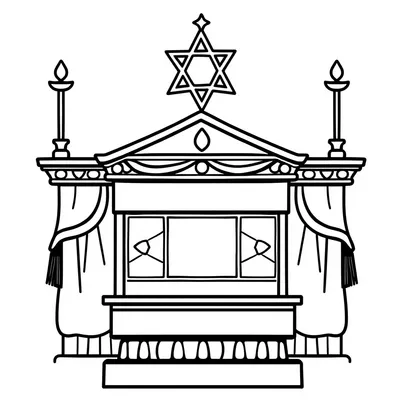 דף צביעה סוכת הכיפור להדפסה