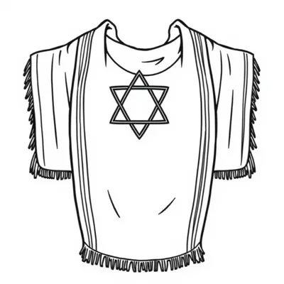 דף צביעה טלית גדולה להדפסה