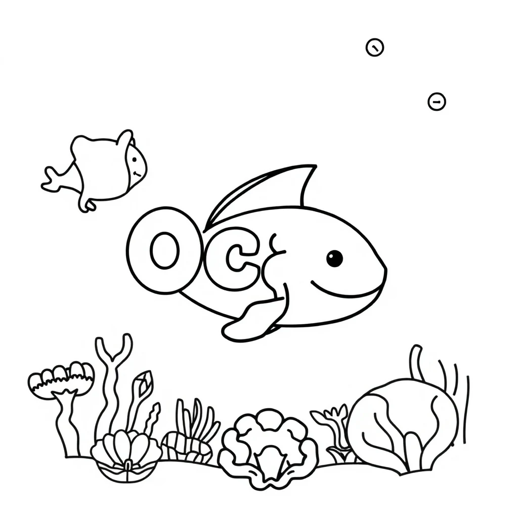 דף צביעה תפזורת אקריט להדפסה